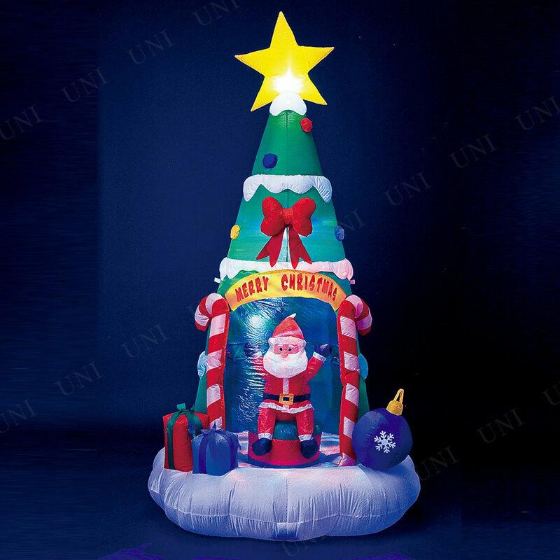 クリスマスパーティー パーティーグッズ 雑貨 クリスマス飾り 装飾 デコレーション 240cm インフレータブルサンターインツリーの画像