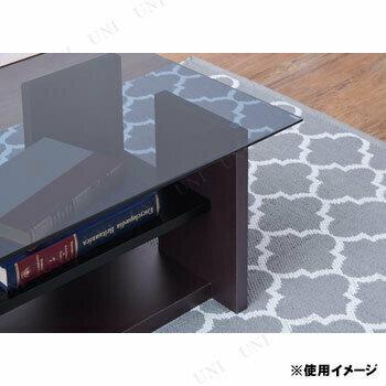 テーブル SO-100BR 東谷 リビングテーブル 家具 強化ガラス天板 収納棚