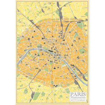 Paris Map B ポスター｜party-honpo