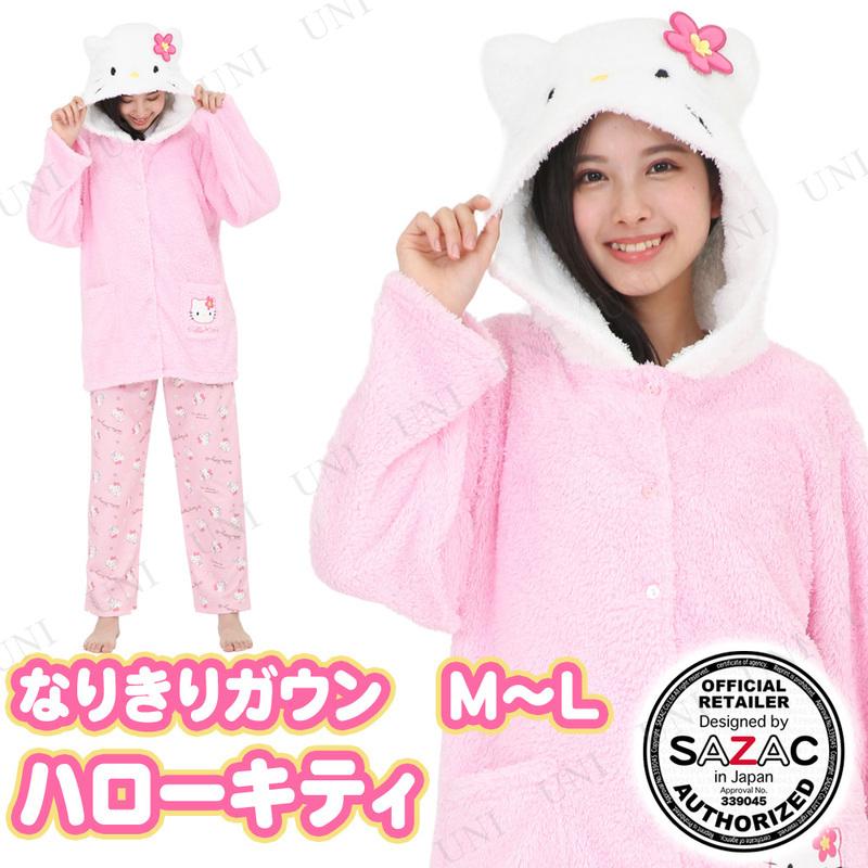 SAZAC(サザック) ハローキティなりきりガウン ピンク レディスM~L