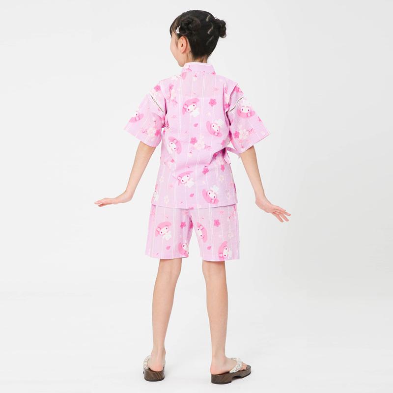 SAZAC(サザック) マイメロディ桜柄KIDS甚平 ピンク KIDS110 サンリオ
