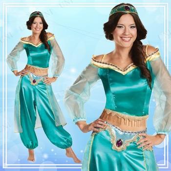 コスプレ 仮装 ジャスミン プレステージ 大人用 M(8-10) アラジン コスプレ衣装 仮装 海外民族衣装 アラビアン 後ろファスナー開き 肩紐付き