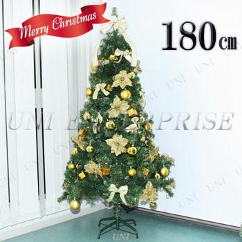 ゴールドのオーナメント　クリスマスツリー 約180cm クリスマスツリー 180cmクリスマスツリーB2(ゴールドオーナメント
