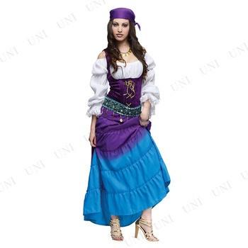 コスプレ 仮装 ジプシームーン 大人用 S コスプレ衣装 仮装 海外民族衣装 大人用S ドレス スカーフ ベルト