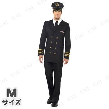 コスプレ 仮装 ネイビーオフィサー(艦長) メンズ 大人用 M コスプレ衣装 仮装 職業 制服 パイロット 船長 金色の刺繍 黒の制服