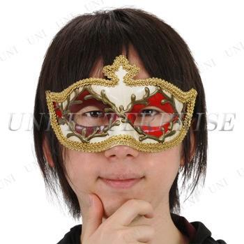コスプレ 仮装 ベネチアンマスク ホーンフォックス ワインレッド
