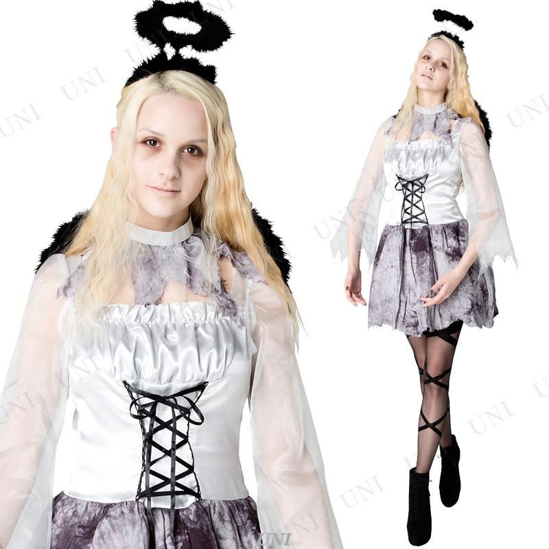 コスプレ 仮装 エンジェル 大人用 XS (天使の羽 輪 コルセット付き