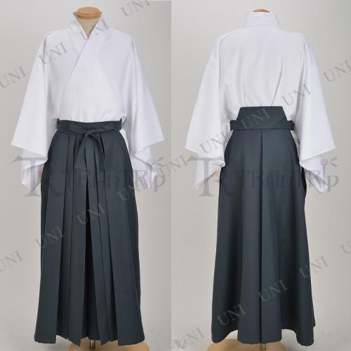 コスプレ 仮装 TRAnTRIp(トラントリップ) 着物・袴セット 白×灰 Mens S コスパ 仮装 コスプレ衣装 大人用 時代劇 和装 男性用Sサイズ ズボンタイプ_1