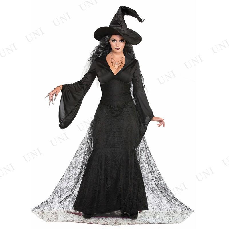 コスプレ 仮装 衣装 ハロウィン コスチューム 魔女 大人用 パーティーグッズ 余興 魔法使い 女性用 ブラックミストウィッチ M/L