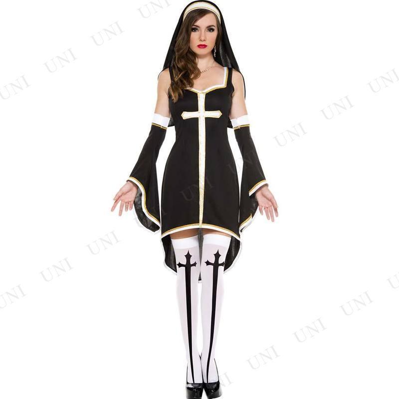 コスプレ 仮装 クロス・シスター ML 【 コスプレ 衣装 ハロウィン 仮装 レディース 服 コスチューム シスター 女性用 修道女 修道服 余興 大人用 パーティーグッズ 】 コスプレ 仮装 クロス シスター ML 衣装 ハロウィン レディース