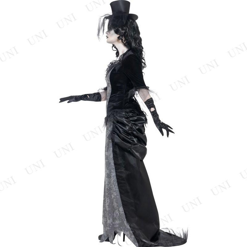コスプレ 仮装 ゴーストタウン ブラックウィドウ 大人用 M Smiffys コスチューム 仮装 コスプレ衣装 ホラー衣装 Mサイズ トップス スカート 帽子_1