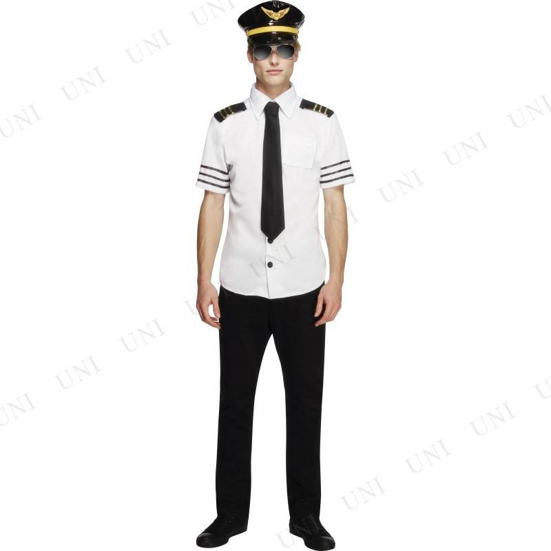 コスプレ 仮装 マイルハイ・パイロット 大人用 L Fever コスプレ衣装 仮装 職業 制服 船長 艦長 男性用L 半袖 セット