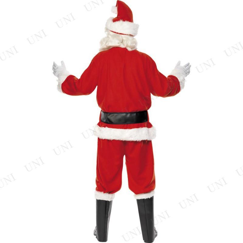 サンタ　コスプレ DXサンタ 大人用 M Smiffys サンタ服 クリスマス衣装 メンズ 普通サイズ Mサイズ 豪華6点セット 後ろ面ファスナー留め パンツ横ポケット2つ_2