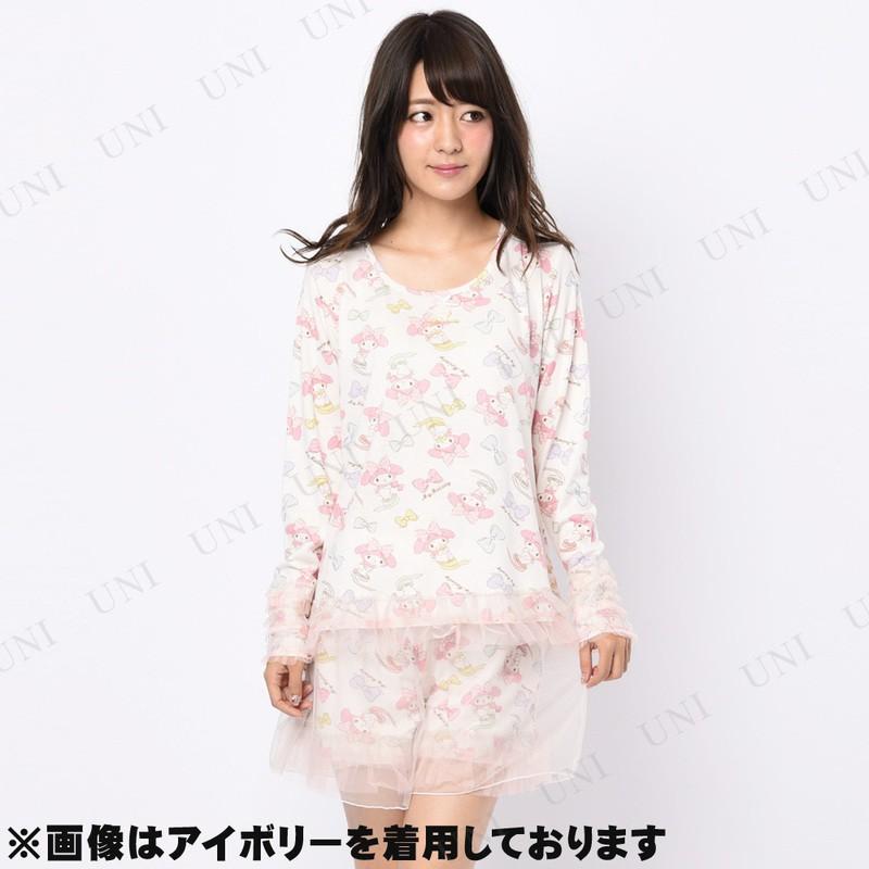 【未使用】リズリサ リズメロ マイメロ コラボ ルームウェア 花柄 上下セット SAZAC(サザック) リボンマイメロフリルパジャマ ピンク M サンリオ