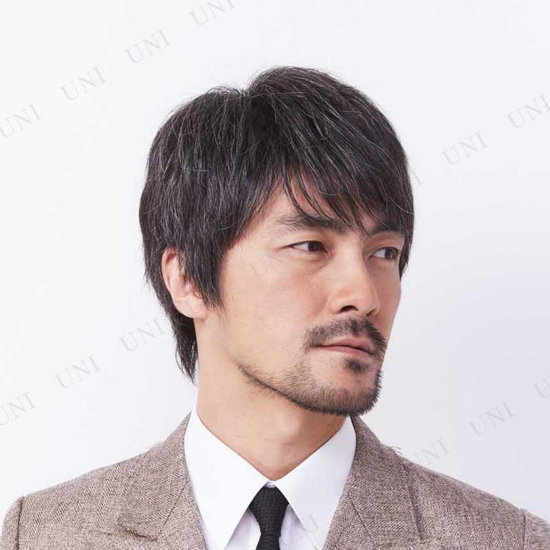 オム・リーブル カジュアルスタイル人毛ミックスウィッグ M グレー15% ジグ ファッションウィッグ フルウィッグ メンズ 耐熱仕様 水洗い可