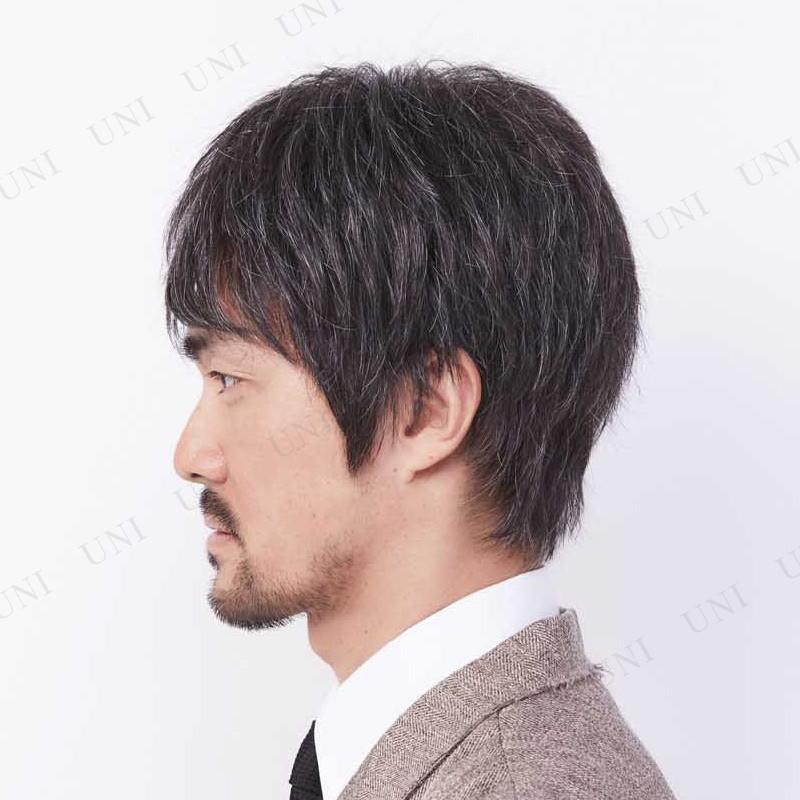 オム リーブル カジュアルスタイル人毛ミックスウィッグ L グレー15% 