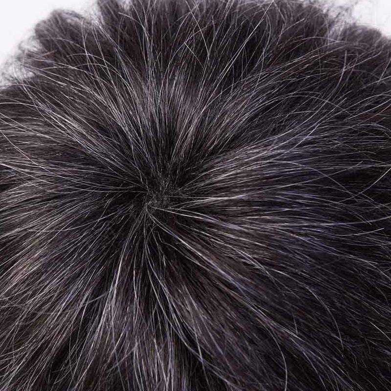 オム リーブル カジュアルスタイル人毛ミックスウィッグ L グレー15% 