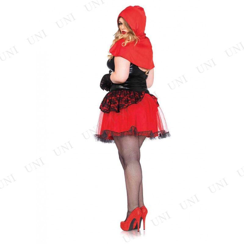 コスプレ 仮装 赤ずきん 1X/2X (大きいサイズ) LEG AVENUE コスチューム 仮装 コスプレ衣装 童話 おとぎ話 女性用1X/2Xサイズ 大人 フード付きケープ ワンピースの画像