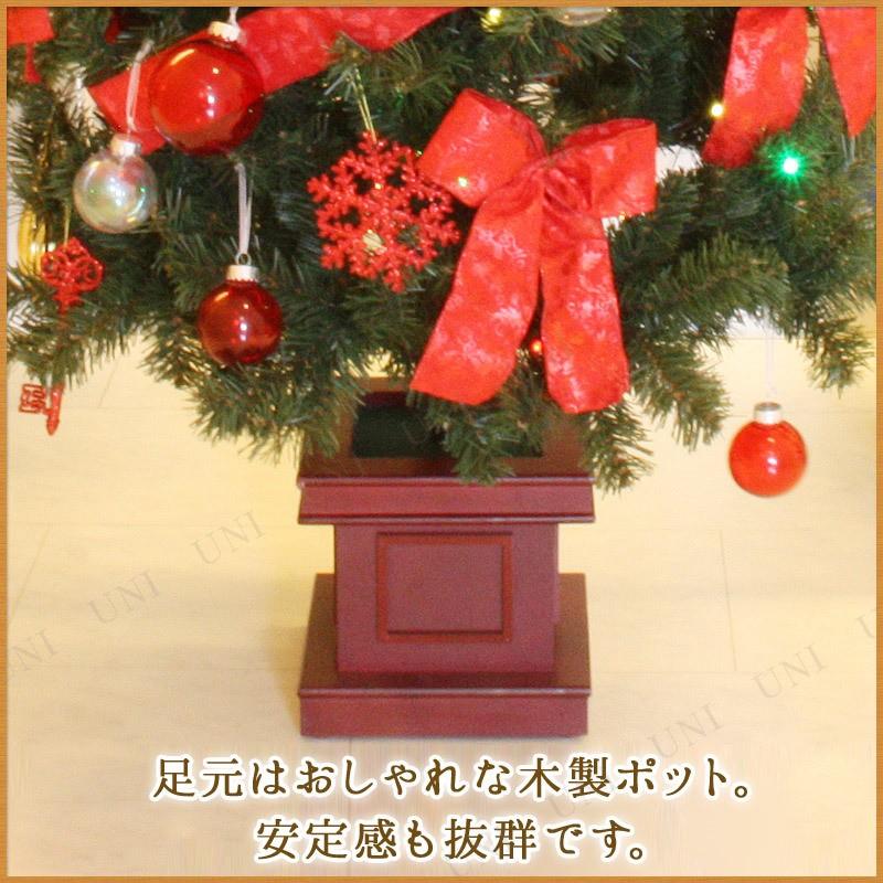 クリスマスツリー 装飾 飾り セットツリー LED50球 180cm 木製ポット