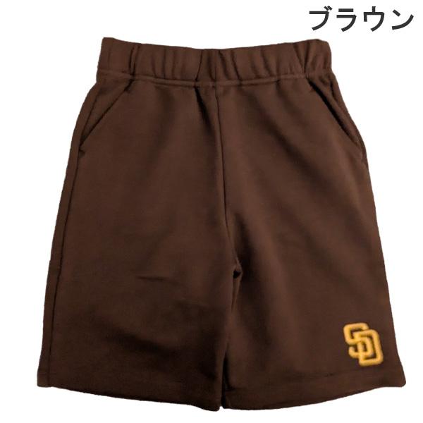 値下げ品】 MLB ハーフパンツ キッズ ミニ裏毛 刺しゅう ドジャース