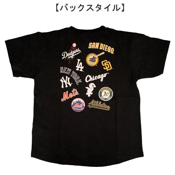 キッズ MLB 半袖 Tシャツ 天竺 刺繍 ワッペン 綿100％ ドジャース