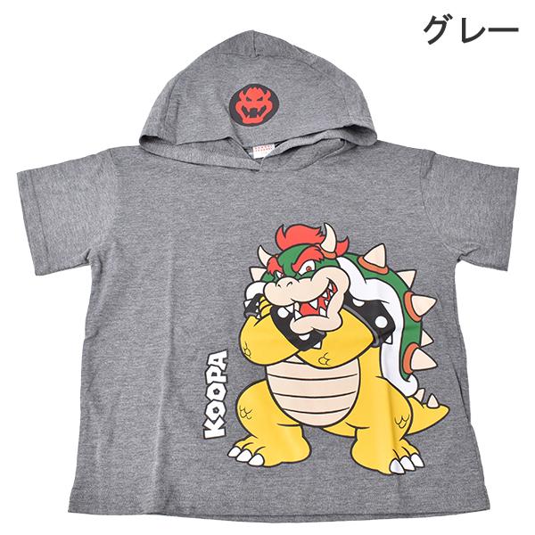 値下げ品】スーパーマリオ パーカー Tシャツ 半袖 フード 子供 キッズ