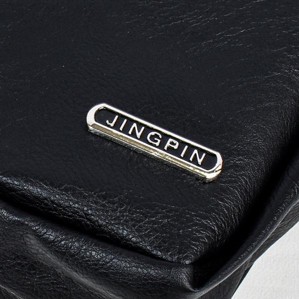 ブラック ボディバッグ シンプルデザイン JINGPIN ショルダーバッグ 紳士 メンズ 鞄 バッグ スクエアデザイン
