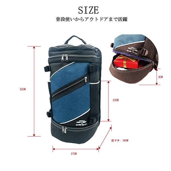 GREAF&ZEROAF 2層式 カジュアルリュック デイパック バックパック