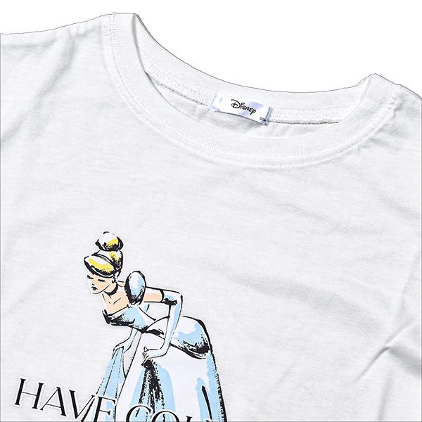 婦人 レディース Tシャツ Disney ディズニー プリンセス シンデレラ M L キャラクター 夏 半袖 かわいい ホワイト 1点までメール便可｜partyhouse702｜03