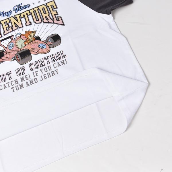 トムとジェリー Tシャツ 7分袖 ロンT ラグランTシャツ レディース 婦人