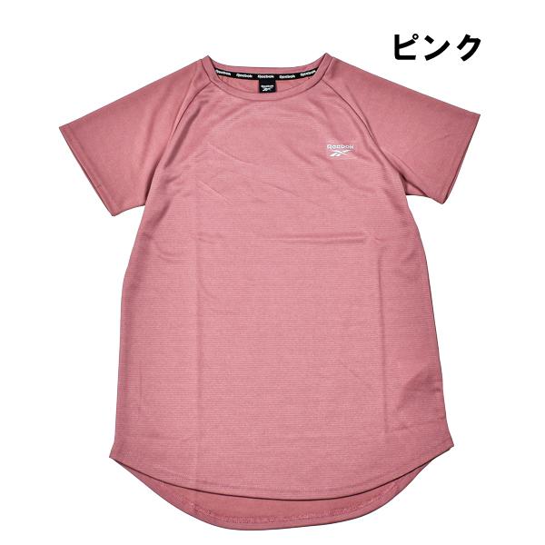 [オンライン限定SALE] 婦人 レディース Reebok Tシャツ 半袖 丸首 ドライ 夏 涼しい 吸汗速乾 スポーツ ジム ウォーキング トレーニング ブラック ピンク シンプ｜partyhouse702｜04