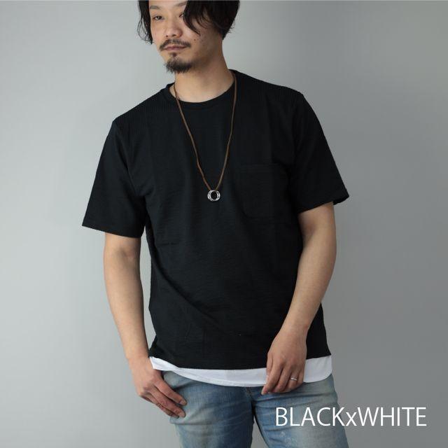 期間限定クーポンセール Off 半袖tシャツ メンズ シアサッカー ネックレス付き クルーネック 丸首 スリム ポケット 無地 黒 白 紺 ポケ T ポケットtシャツ S パーティハウスヤフー店 通販 Yahoo ショッピング