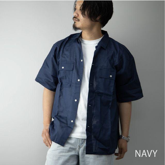 シャツ メンズ 半袖 綿麻 コットン リネン ストレッチ 無地 薄手 ガーゼ ホワイト 紺 ベージュ 黒 半袖シャツ カジュアルシャツ ミリタリーシャツ ワークシャツ S パーティハウスヤフー店 通販 Yahoo ショッピング