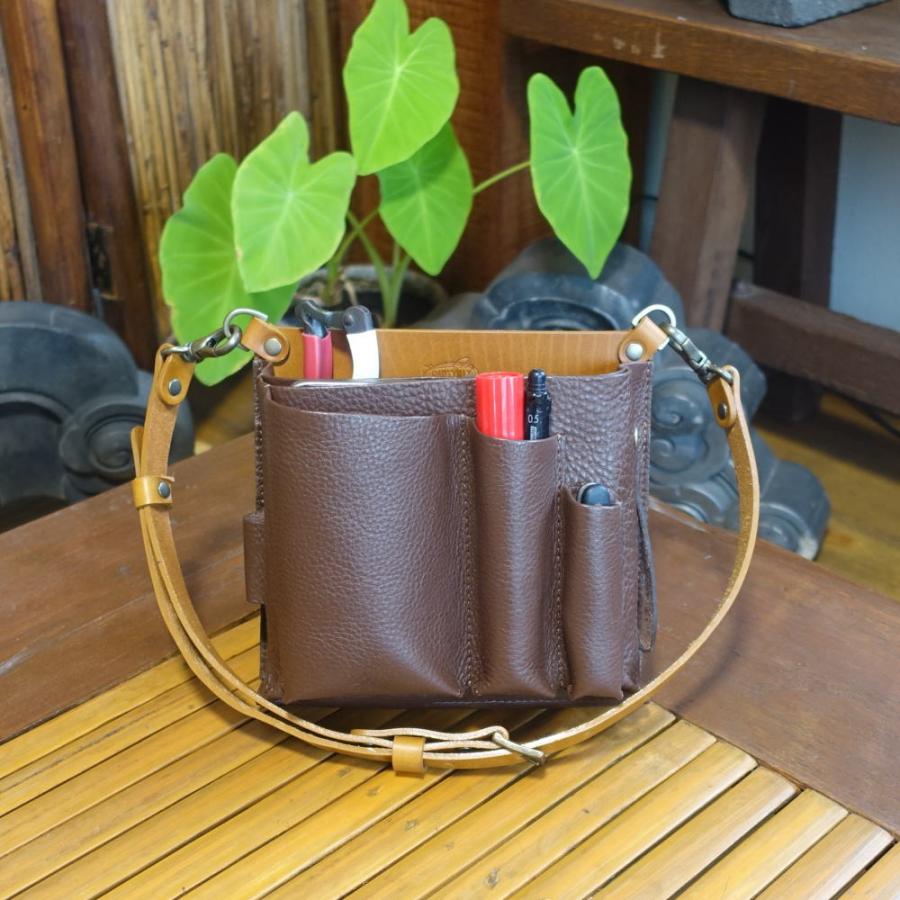 シザーケース フローリスト 本革 革 フローリストケース GARDEN-6 花バサミケース 剪定ばさみケース 生け花 盆栽 剪定 ガーデニングの画像