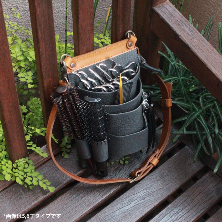床屋道具レザーレザー置き 美容師 シザーケース PRO11 本革 トリマー スマホ収納可 ベルト