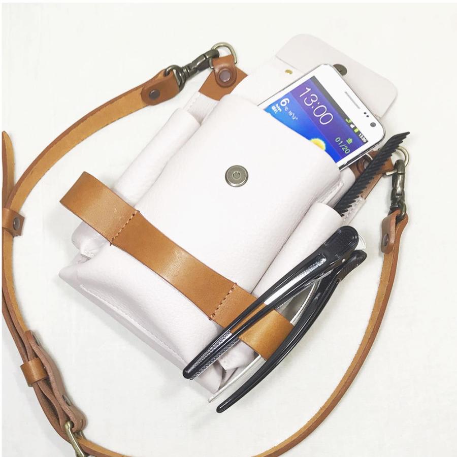 ちぃさん様オーダー　10丁　トリマーケース　ベルト付き　ブラック　蓋付き シザーケース 業務用シザーバッグ 美容師 理容師 トリマー 本革