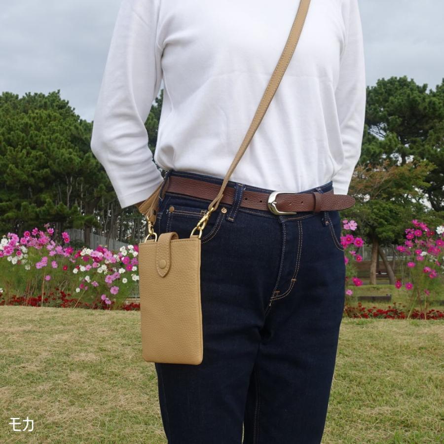 スマホポーチ 本革 スマホショルダー スマホバッグ HANG カバンにも