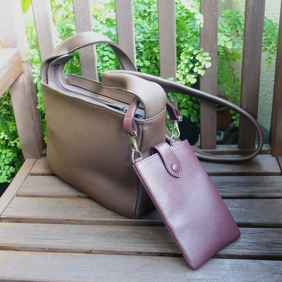 スマホポーチ 本革 スマホショルダー スマホバッグ HANG カバンにも