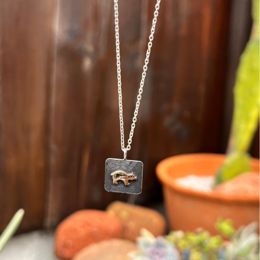 ベア(クマ)ネックレス 14k インディアンジュエリー/シルバー ベア(クマ)ネックレス 14k インディアンジュエリー/シルバー