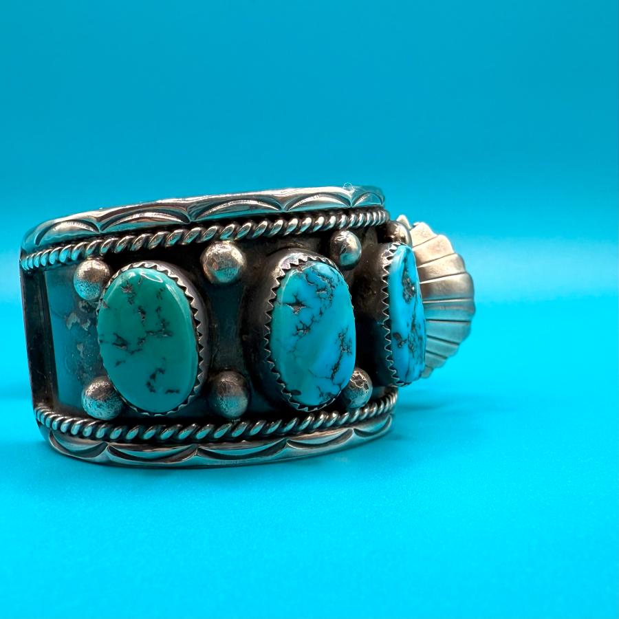 NAVAJO ターコイズバングルタイプ時計 腕時計 インディアンジュエリー