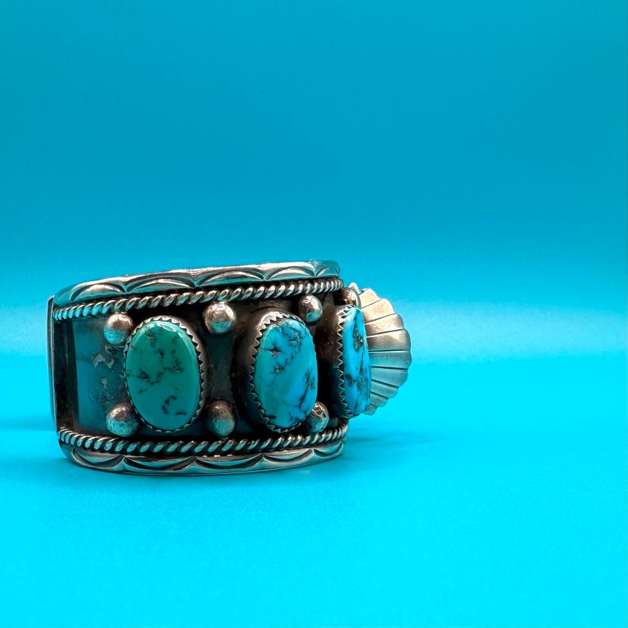 NAVAJO ターコイズバングルタイプ時計 腕時計 インディアンジュエリー