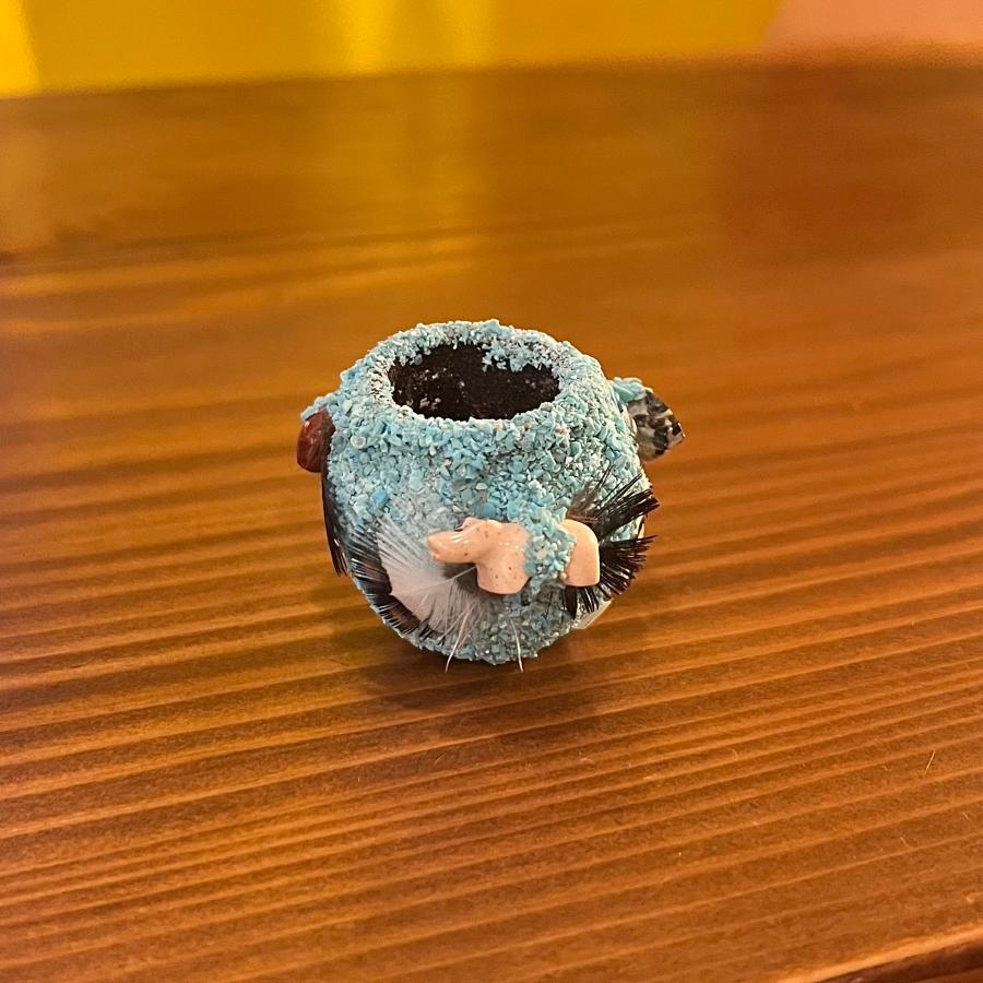 ターコイズポテリ 壺 ナバホ族/ターコイズ/インディアンジュエリー