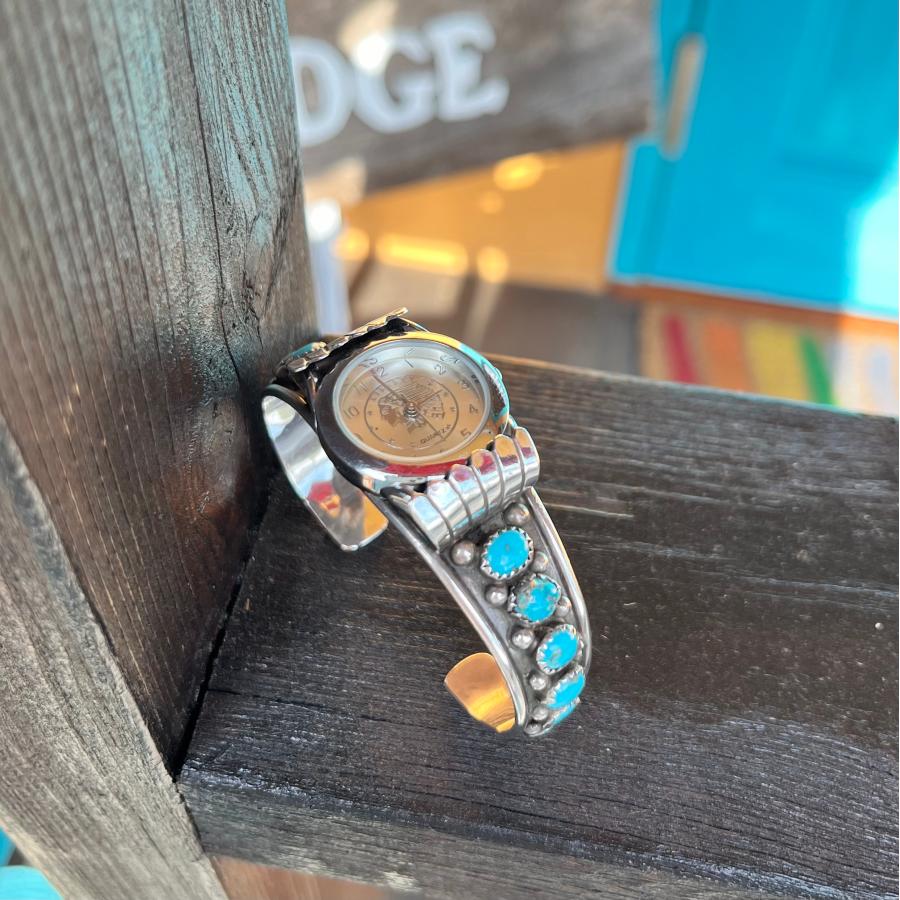 ターコイズバングル時計 インディアンジュエリー/ネイティブアメリカン  