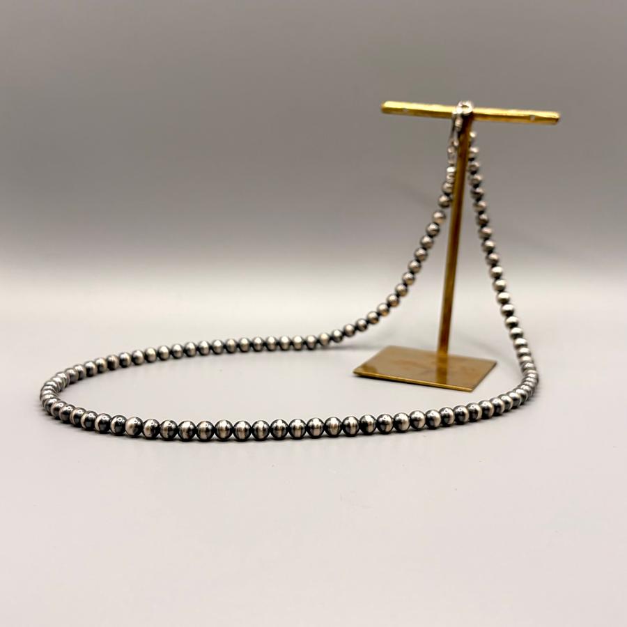 ナバホパールネックレス 52センチ　インディアンジュエリー/ネイティブアメリカン/シルバーアクセサリー/シルバーネックレス/アメカジの画像