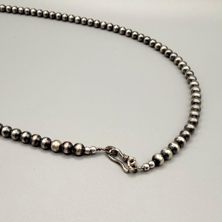 ナバホパールネックレス 52センチ　インディアンジュエリー/ネイティブアメリカン/シルバーアクセサリー/シルバーネックレス/アメカジの画像