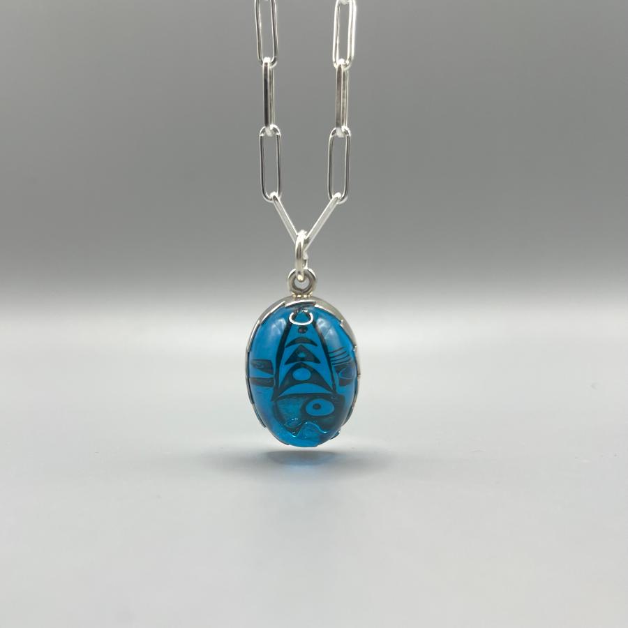 巨匠ノーバート ペシュラカイのトパーズペンダント インディアン