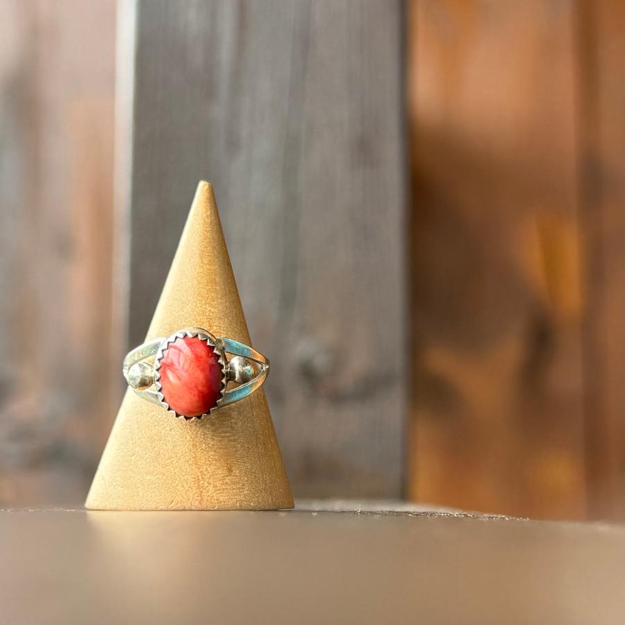 アップルコーラルリング サンゴ インディアンジュエリー