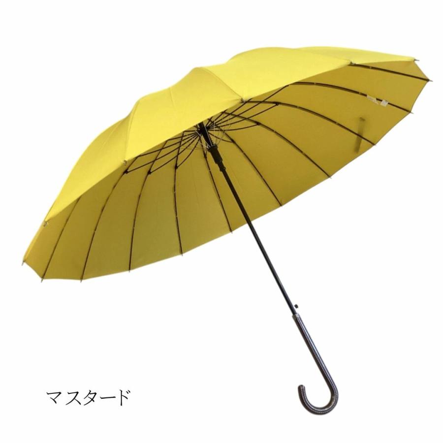 [16K]　16本骨　グラスファイバー　ジャンプ　58cm　レディース長傘 | パーティーレイン藤田屋 | 06