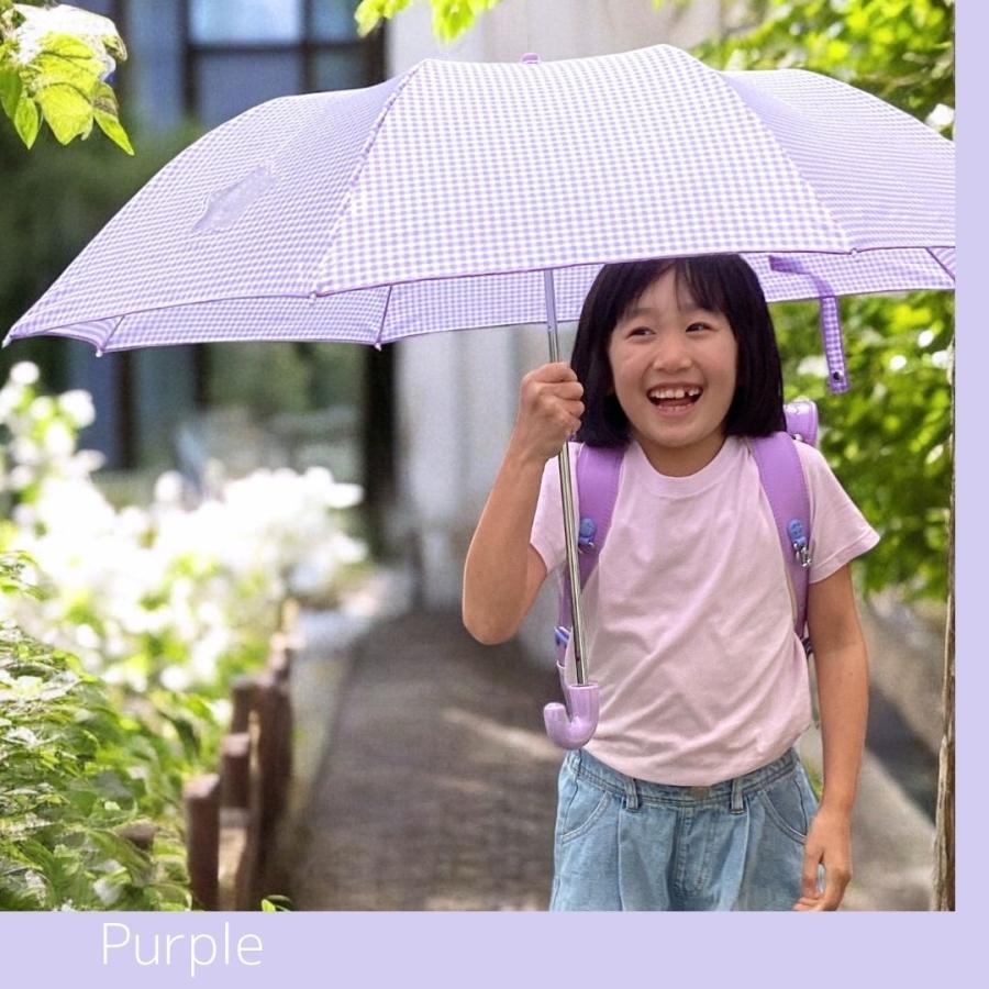 F20106]子ども用 折りたたみ傘 53cm 開閉かんたん ギンガムチェック
