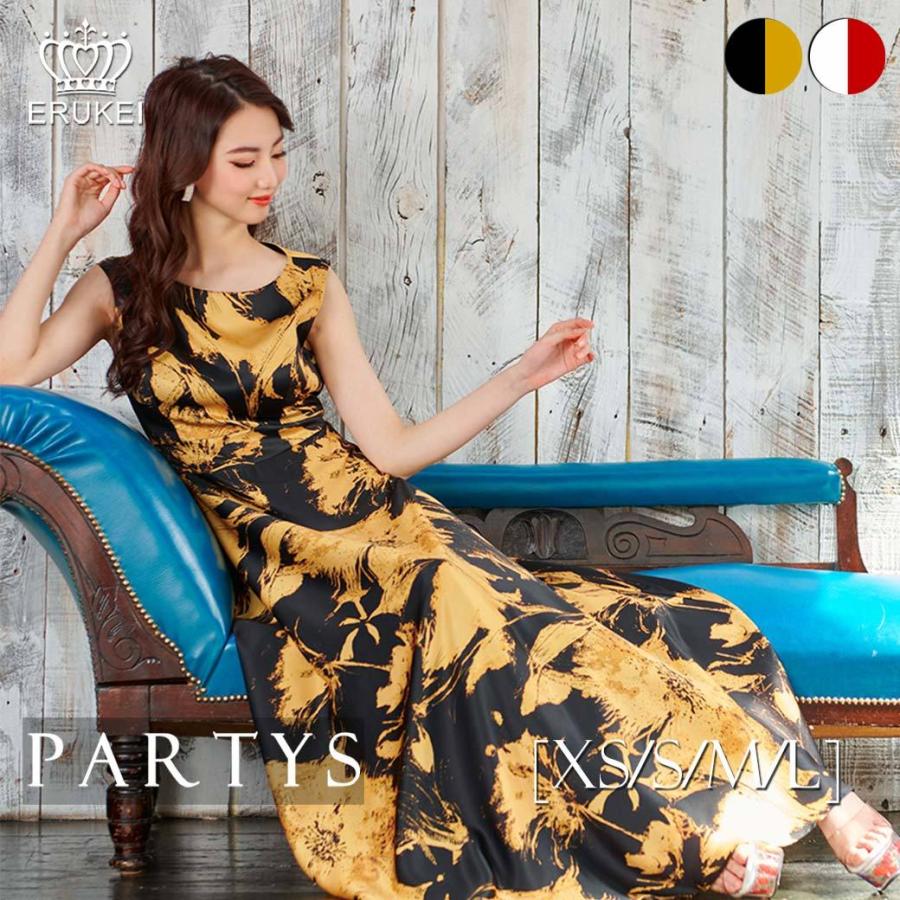 交換無料 エルケイ ロングドレス キャバドレス 花柄 ノースリーブ Aライン リゾート キャバクラ かわいい Lk 315a Partys ドレス ワンピース 通販 Yahoo ショッピング